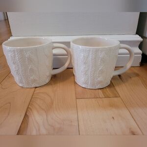 2 Starbucks cable knit coffee mugs from 2008